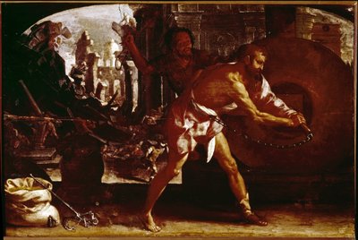Simson och kvarnstenen (olja på duk, ca 1650) av Luigi Miradori