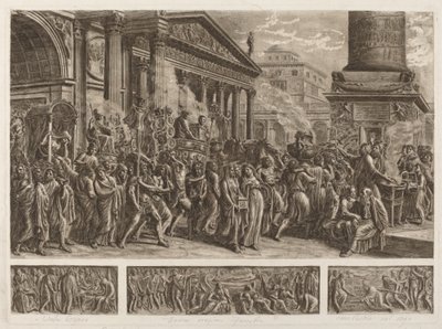 Trajanus aska bärs i ett triumftåg av Luigi Ademollo