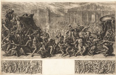 Säcken av templet i Jerusalem, ca. 1838. av Luigi Ademollo