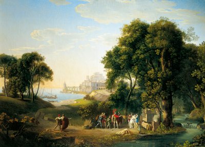 Aeneas möter Andromache i Butrinto av Luigi Basiletti