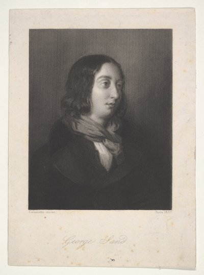 Porträtt av George Sand, 1837. av Luigi Calamatta