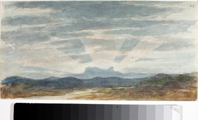 Landskap, ljuseffekter (akvarell, före 1825) av Luigi Garibbo