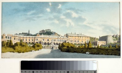 Doriapalatset i Fassolo, Italien (akvarell, ca 1825) av Luigi Garibbo