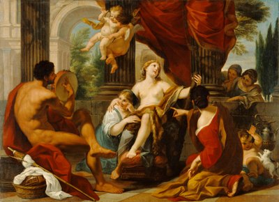 Herkules och Omphale av Luigi Garzi