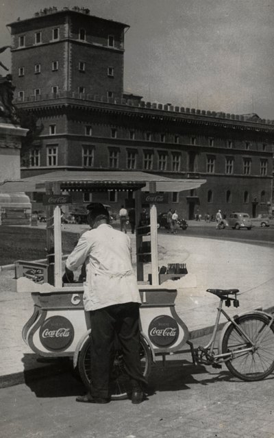 Gelatoförsäljare (glassförsäljare) på Piazza Venezia i Rom av Luigi Leoni