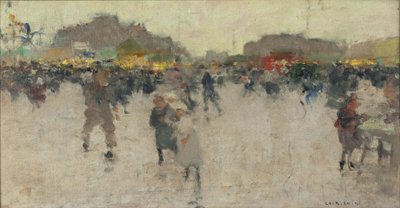 Fête de la place du Trône, Paris, ca 1890 (olja på duk) av Luigi Loir