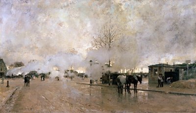 Rök på Paris Circuit Line, 1885. av Luigi Loir