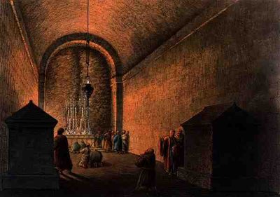 Chapel of Mount Calvary, i Jerusalem, från "Views in the Ottoman Dominions" av Luigi Mayer