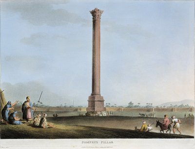 Egypten, Alexandria, Pompejus pelare av Luigi Mayer av Luigi Mayer