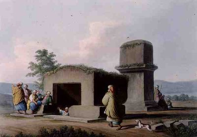 Monument på Syriens kust, skylt 1, från "Views in the Ottoman Dominions" av Luigi Mayer