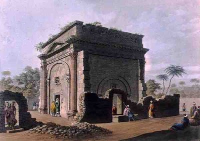 Roman Triumfbåge, Latachia i Syrien, från "Views in the Ottoman Dominions" av Luigi Mayer