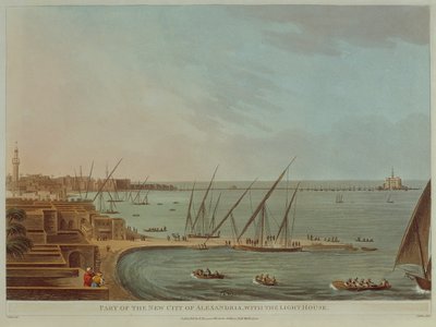 Utsikt över Alexandria med fyr, från utsikt över Egypten av Luigi Mayer av Luigi Mayer