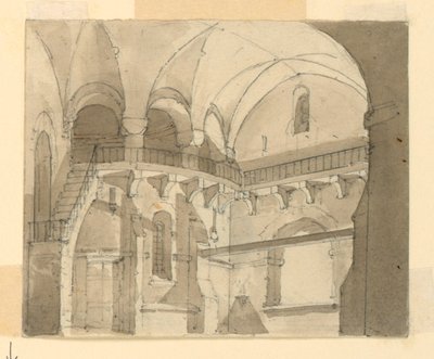 Scenografi, interiör av fängelse av Luigi Ricci
