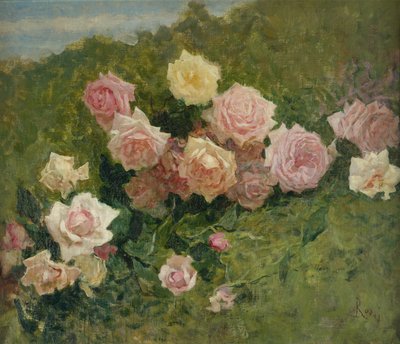 Studie av rosor (olja på duk) av Luigi Rossi
