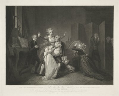 Sista träffen för Ludvig XVI och hans familj av Luigi Schiavonetti