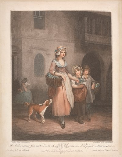 Primrose Seller, Two Bunches of Penny Primroses, Two Bunches a Penny... av Luigi Schiavonetti