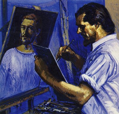 Gauguin levde i fattigdom och sålde bara någon enstaka bild (färglitografi) av Luis Arcas Brauner
