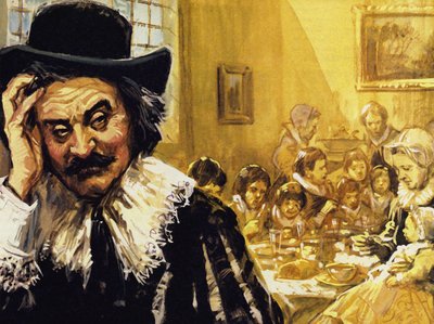 Hals kämpade för att kunna försörja sina barn när han fick det svårt (färglitografi) av Luis Arcas Brauner