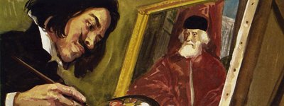 Den franske konstnären Gericault stod i skuld till Tintorettos hantverk (färglitografi) av Luis Arcas Brauner