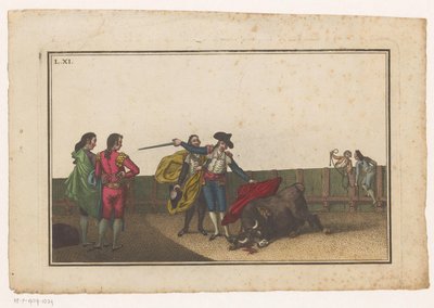 Tjur stucken av en matador Coleccion de las principales suertes de una corrida de toros (serietitel) Samling av de viktigaste tjurfäktningsmanövrarna (serietitel) av Luis Fernandez Noseret