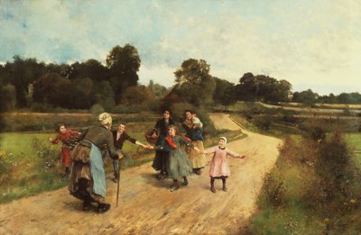 Möte mormor, ca 1900 (olja på duk) av Luis Jimenez y Aranda