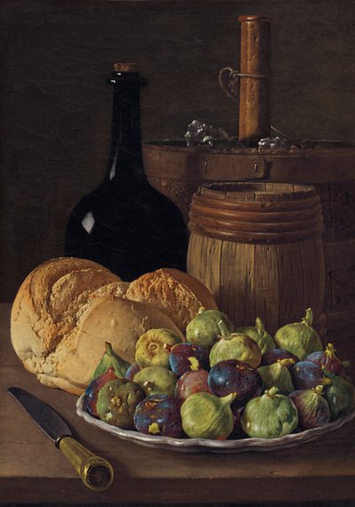 イチジクとパンのある静物、c。 1770. スウェーデン語 av Luis Meléndez