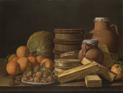 Stilleben med apelsiner och valnötter. 1772 av Luis Egidio Melendez