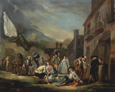 En picknick på ett Country Inn av Luis Paret y Alcazar