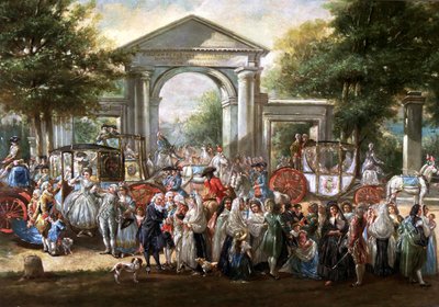 Fest i Botaniska trädgården av Luis Paret y Alcazar
