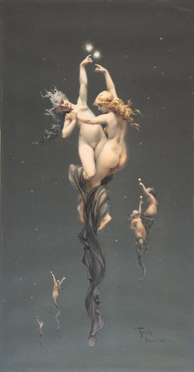 Tvillingstjärnor, 1851-96. av Luis Riccardo Falero