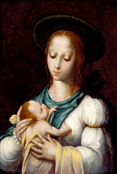 Jungfrun och barnet, c1567 av Luis de Morales
