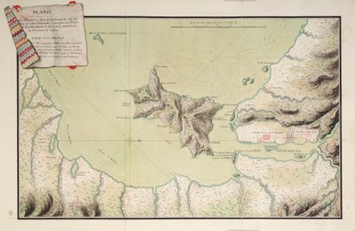 Karta över hamnen och floden Guayaquil vid Söderhavet av Luis de Surville