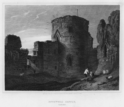 Bothwell Castle, Clydesdale (gravyr) av Luke (after) Clennell