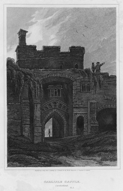 Carlisle Castle, Cumberland (gravyr) av Luke (after) Clennell