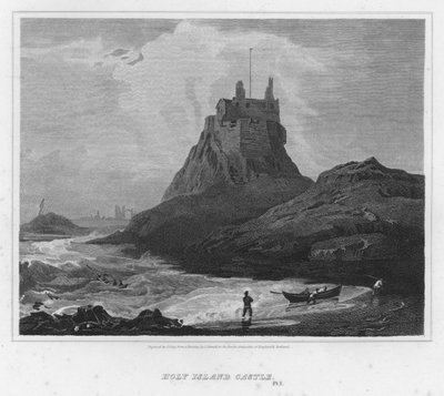 Holy Island Castle (gravyr) av Luke (after) Clennell