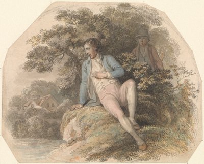 Figur i ett landskap av Luke Clennell