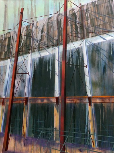 WorkinProgress 14, 2016 (olja på duk) av Luke M Walker