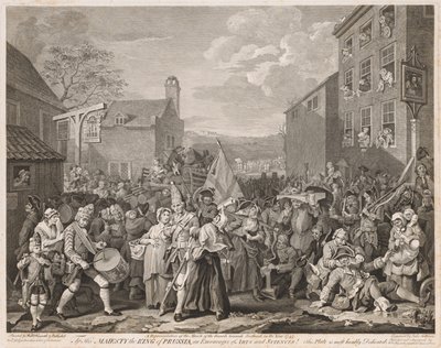 Mars till Finchley år 1746 (efter Hogarth) av Luke Sullivan