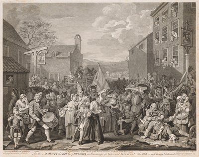 Mars till Finchley år 1746 efter Hogarth, 1750. av Luke Sullivan