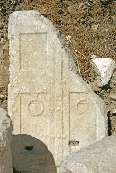 Snidade dörröppningar, Xanthos, Turkiet av Lycian