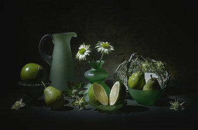 Elegant grönt stilleben av Lydia Jacobs