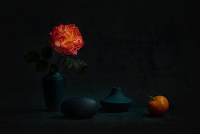 Glödande orange ros av Lydia Jacobs