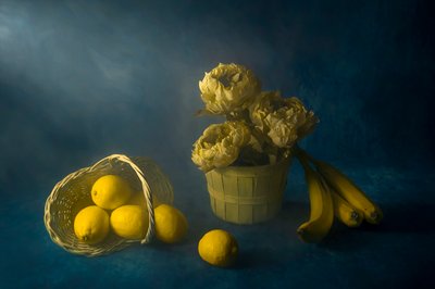 Gula blommor och citroner av Lydia Jacobs