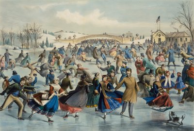 Central Park, Winter - The Skating Pond, 1862. av Lyman Wetmore Atwater