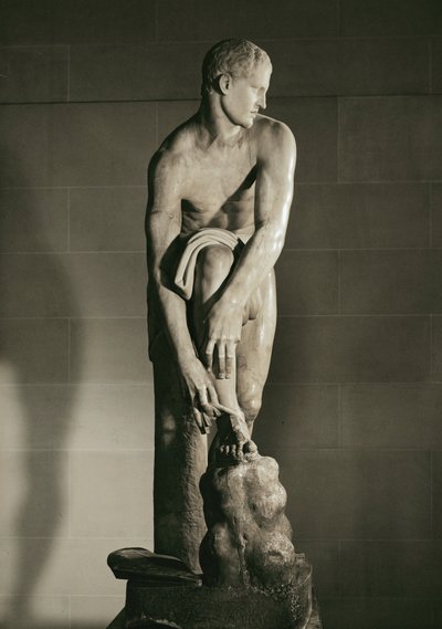 Hermes knyter sin sandal... av Lysippos (after)