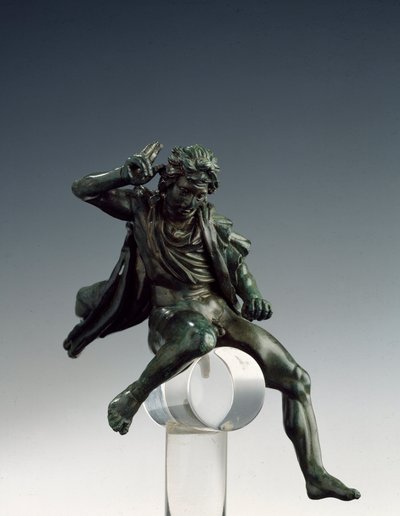 Grekisk konst: "" Kungen av makedoinen Alexander den store (356-323 f.Kr.) till häst"" Bronsskulptur av Lysipus av Sicyone (395-305 f.Kr.) 4:e århundradet f.Kr. Rom Museo Nazionale di Villa Giulia Italien av Lysippos (attributed to)