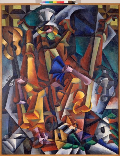 Komposition med figurer. (Målning av Lyubov Sergeevna Popova