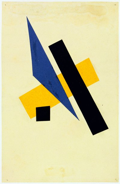Sans titre - Popova, Lyubov Sergeyevna (1889-1924) Untitled Collage, gouache på papper 1917 23,9x15,6 - New York City. Museum of Modern Art (MOMA) av Lyubov Sergeevna Popova