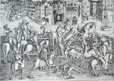 The Tournament, c.1500 (gravyr) av MZ Master