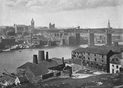 Newcastle-on-Tyne, från Rabbit Banks, c1900 av M. Aunty